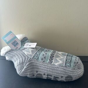NWT Muk Luks Aloe Infused Slipper Socks Womens L-XL (8.5-10)Brand New So Warm